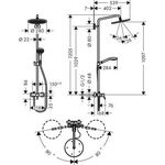 HG Showerpipe CROMA SELECT 280 AIR 1JET DN 15, mit Einhebelmischer chrom