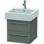 Duravit Waschtischunterbau X-LARGE 443x450x448mm flannel grey seidenmatt