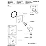 Keuco Schlauchanschluss IXMO mit Brausehalter Rosette eckig vc