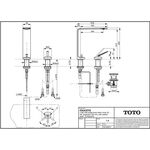 TOTO ZL 2-Loch Waschtisch-Einhandmischer Ausladung 164mm, Höhe 224mm chrom