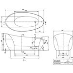 V&B Freistehwanne AVEO spezielle Form, 1900x950mm stone white