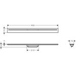 HG Fertigset AXOR Drain Duschrinne 900mm brushed red gold
