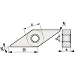 Wendeschneidplatte VNMG 160404-F PMK10 Bearb.Schlicht PROMAT - VPE: 10