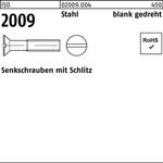 Senkschraube ISO 2009 Schlitz M1,6x 12 Stahl blank gedreht 100 Stück - VPE: 100