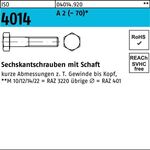 Sechskantschraube ISO 4014 Schaft M30x 90 A 2 1 Stück