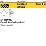 Kreuzgriff DIN 6335 Gewindedurchloch K 63 M12 Ku. sw 10 Stück - VPE: 10