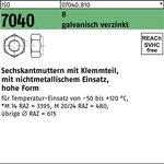Sechskantmutter ISO 7040 Klemmteil M4 8 galv.verz. 200 Stück - VPE: 200