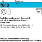 Sechskantmutter ISO 7040 Klemmteil M20 A 4 25 Stück - VPE: 25