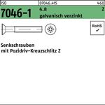 Senkschraube ISO 7046-1 PZ M5x80-Z 4.8 galv.verz. 200St. - VPE: 200