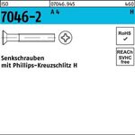 Senkschraube ISO 7046-2 PH M5x 6-H A 4 500 Stück - VPE: 500