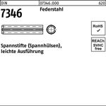 Spannstift DIN 7346/ISO 13337 4x 6 Federstahl leichte Ausf. 200 Stück - VPE: 200