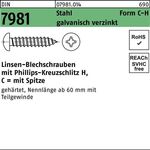 Blechschraube DIN 7981 LIKO PH C4,8x19-H Stahl galv.verz. Spitze 100St. - VPE: 100