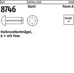 Halbrundkerbnagel ISO 8746 Fase 3x 4 Stahl 500 Stück - VPE: 500