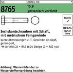 Sechskantschraube ISO 8765 Schaft M14x1,5x55 10.9 galv.verz. 50St. - VPE: 50