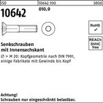 Senkschraube ISO 10642 Innen-6kt M8x 160 010.9 100 Stück - VPE: 100