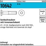Senkschraube ISO 10642 Innen-6kt M10x 120 A 4 50 Stück - VPE: 50