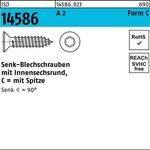 Senkblechschraube ISO 14586 ISR/Spitze 2,9x 6,5 -C T10 A 2 1000St. - VPE: 1000