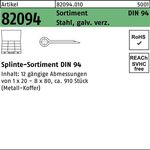Splintensortiment DIN 94 910tlg. Stahl galv.verz. 1 Stück