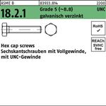Sechskantschraube R 83933 UNC VG 5/16x3/4 Grade 5 (~8.8) galv.verz. 100St. - VPE: 100