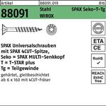 Schraube R 88091 SEKO/T-STAR TG 6x 280/68-T30 Stahl WIROX 100 Stück SPAX - VPE: 100