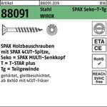 Schraube R 88091 SEKO/T-STAR TG 8x 240/80-T40 Stahl WIROX 50 Stück SPAX - VPE: 50