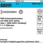 Schraube R 88091 SEKO T-STAR 5x 50/44-T20 A 2 200 Stück SPAX - VPE: 200