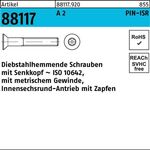 Schraube R 88117 diebstahlh. Seko ISR Zapfen M4x 30-T20 A 2 100 Stück - VPE: 100
