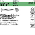 Rückwandschraube R 88197 Spitze/PZ 3,5x20/17-Z Sta galv.verz. WIROX 3000St. SPAX - VPE: 3000