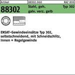 Gewindeeinsatz R 88302 Typ 302 M16x22 Stahl geh.galv.verz. gelb 10St. ENSAT - VPE: 10