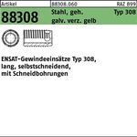 Gewindeeinsatz R 88308 Typ 308 M8x14 Stahl geh.galv.verz. gelb 100St. ENSAT - VPE: 100