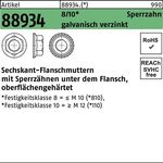 Sechskantflanschmutter R 88934 Sperrzahn M6 8 galv.verz. 500 Stück - VPE: 500