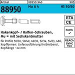 Hammerkopfschraube R 88950 Typ 50/30 6-ktmutter M12x 50 Mu A 4 25St. HALFEN - VPE: 25