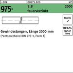 Gewindestange DIN 975 M36x 2000mm 8.8 feuerverz. 1 Stück