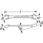 Doppelringschlüssel 612 13x15mm 182mm HAZET