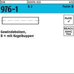 Gewindebolzen DIN 976 Kegelkuppen BM 16x 40 A 2 50 Stück - VPE: 50
