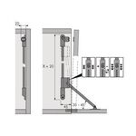 Klappenhalter Klassik D m.Magnet-Zuhaltung STA vern.re.L.290mm HETTICH