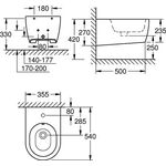Grohe Wandbidet ESSENCE 1 HL m ÜL PureGuard/awe