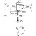 Grohe EH-WTbatt EUROSTYLE C 1/2Zoll S-Size glatter Körper chr