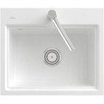 V&B Spüle SUBWAY STYLE 60 S 60x51cm m Abtr. anthr. Exzent. St white