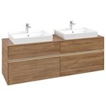 V&B Waschtischunterschrank COLLARO 160x54,8x50cm m LED-B. Kansas Oak