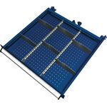 Schubladenunterteilungsmaterial Front-H.75mm 2Längs-/6Querteiler Schubl.-B.459mm