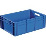 Transportbehälter L600xB400xH220mm blau PP Durchfassgr.Seitenwände geschl.PROMAT