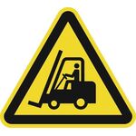 Warnzeichen ASR A1.3/DIN EN ISO 7010 200mm Warnung vor Flurförderzeugen Folie
