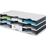 Sortierablage Trio 24 Fächer H573xB723xT331mm Polystyrol grau/schwarz STYRO
