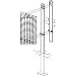 Eisenständer H.1400mm z.Bet.m.Schloss u.Schlü.f.Abfallbehälter 27l