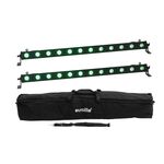 EUROLITE Set 2x LED BAR-12 QCL RGB+UV Leiste + Soft-Bag