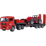 MAN TGA LKW Tieflader, Manitou Teleskop.