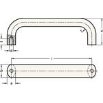 Bügelgriff GN 565 l 120 ± 0,25mm t min.10mm h 49mm GANTER