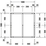Duravit Fußgestell für Duschwanne Tempano 1000x1000mm