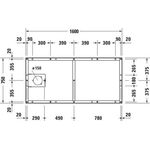 Duravit Fußgestell für Duschwanne Tempano 1600x750mm